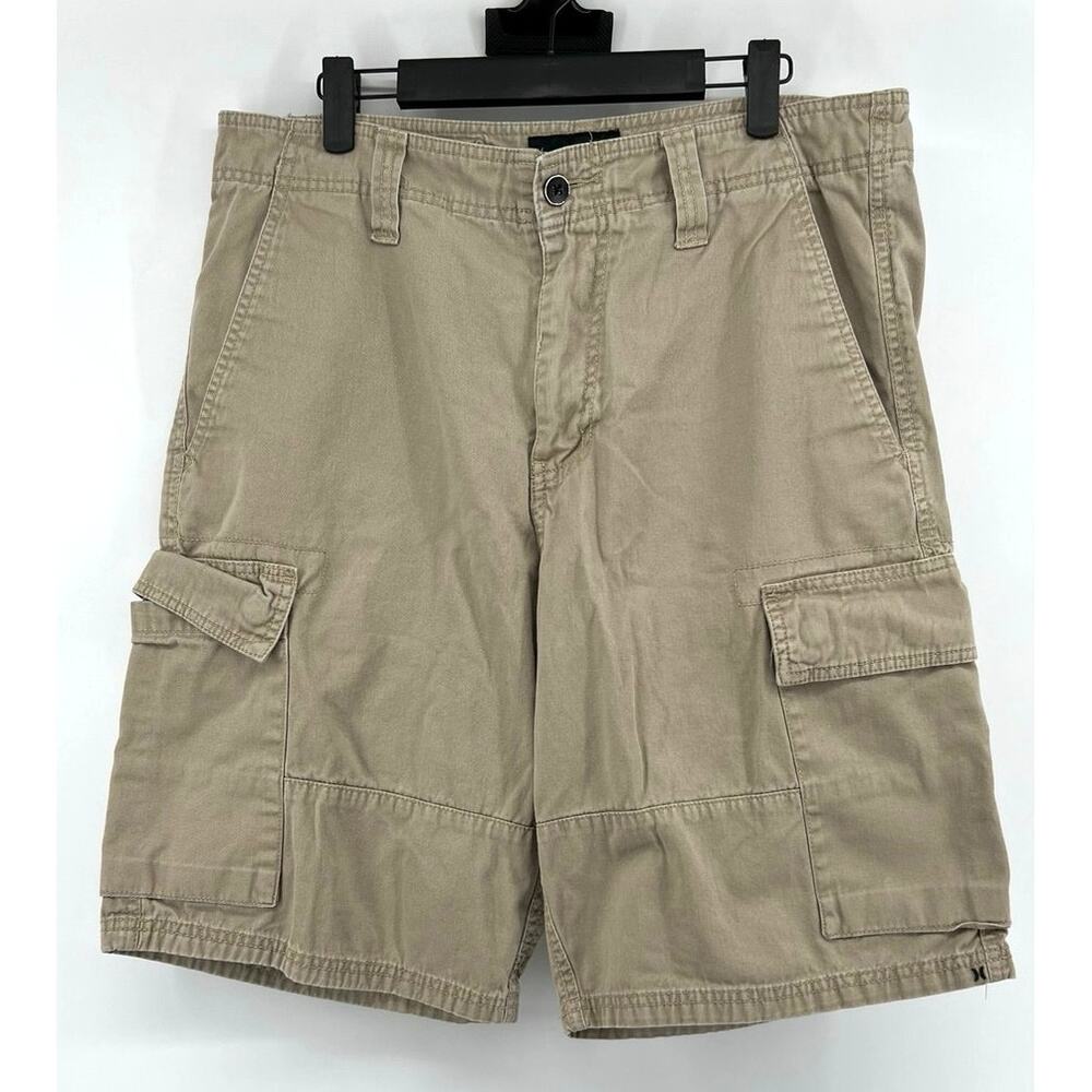 Hurley Men's Classic Khaki Cargo Shorts Size 32 Tan Utility Skate Style